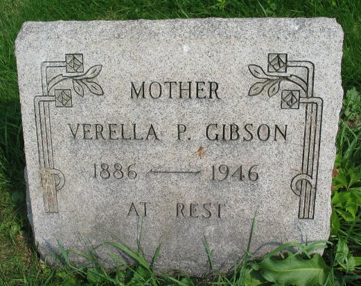 Verella P. Gibson tombstone